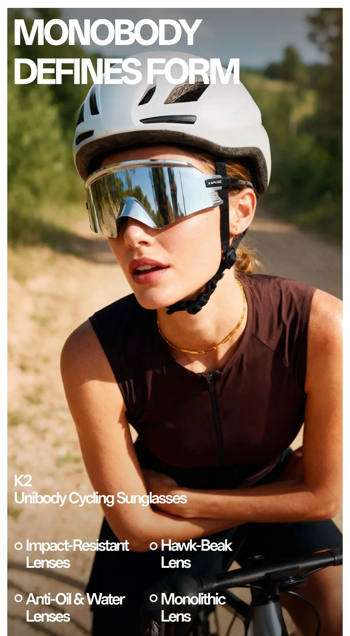 KAPVOE Outdoor Sport Wandern Frauen Fahrrad Radfahren UV400 Brille Männer Photochrome Radfahren Sonnenbrille Straße Fahren Fahrrad Brille – Detail 1