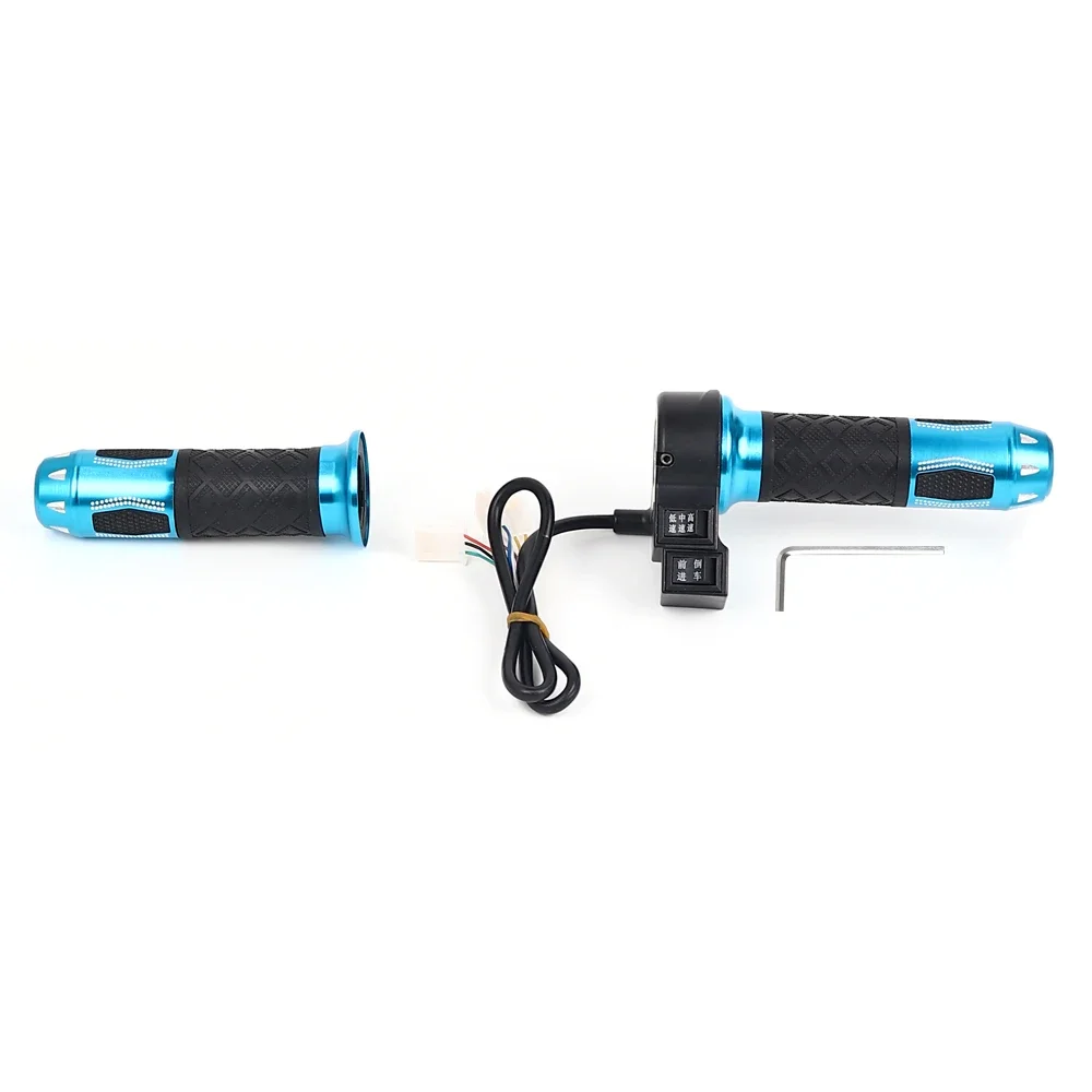 E-Bike/Electric Scooter Twist Throttle Grips with High/Medium/Low Speed Forward/Reverse Button Acceleration Handle