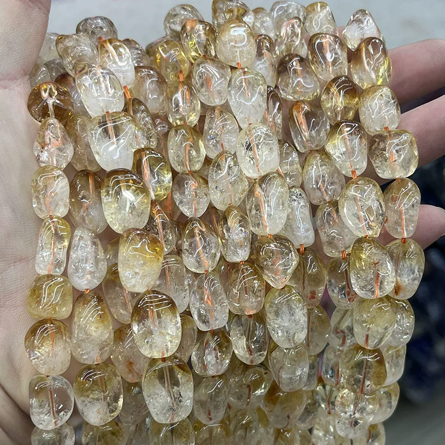 

Irregular Polished Natural Crystal Quartz Citrines Nugget Beads For DIY Jewelry Making