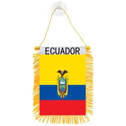 Directly Delivery 100% Polyester Car Window Decoration Ecuador Hanging Pennant Flags