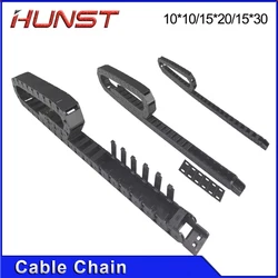 HUNST Cable Chain 7*7 10*10 15*20 15*30mm 1M Non-opening Semi-enclosed Plastic Drag Chain Drive Drag Chain Machine