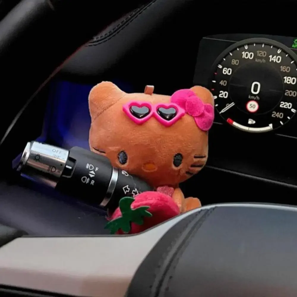 อะนิเมะ Hello Kitty ตุ๊กตาตุ๊กตารถ Wiper เลี้ยวสัญญาณจี้ Melody Kuromi Sanrio Kawaii อุปกรณ์ตกแต่งอัตโนมัติสาวของเล่นของขวัญ