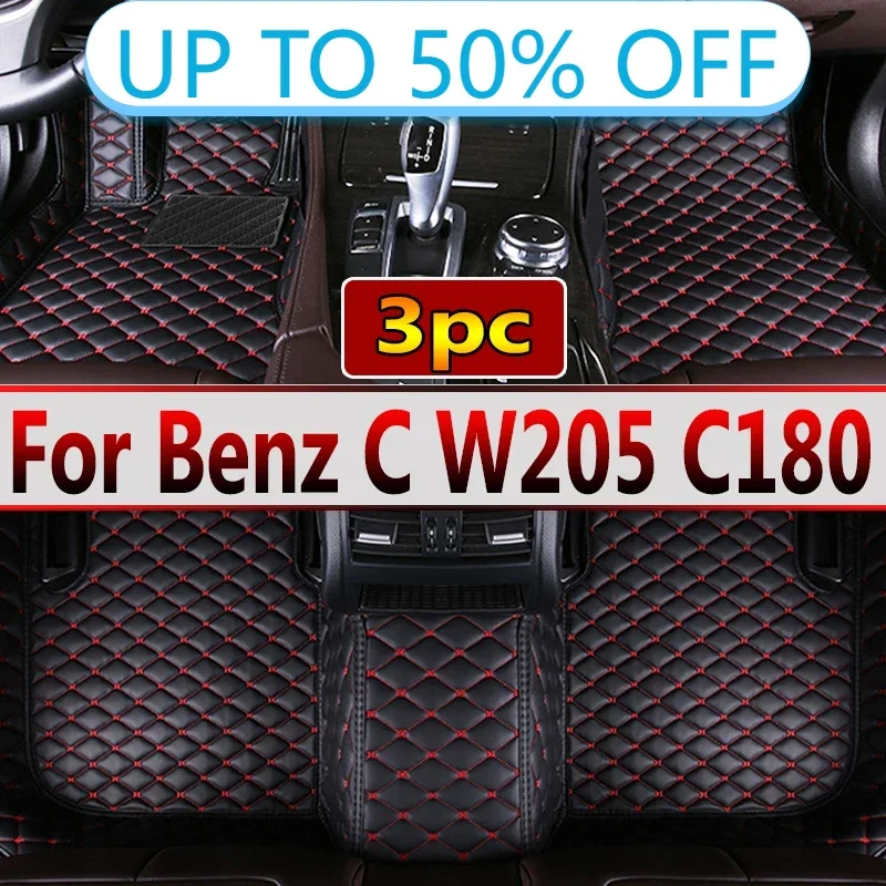 Tapetes do assoalho do carro para a classe C do Benz de Mercedes, acessórios, W205, C180, 200, 220, 250, 260, 300, 350, 400, 450, 2014-15, 2016, 2017, 2018, 2019, 2020