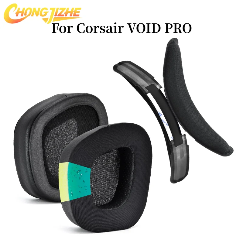

CHONGJIZHE Protein Leather /breathable mesh fabric Earpads Cushions For Corsair VOID PRO Headphones Replacement Ear Pads Headset