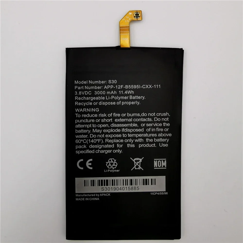 2024 Years 100% Original New for Caterpillar CAT S30 Battery 3000mah APP-12F-B5595I-CXX-111 Batteries Batteries Fast Shipping