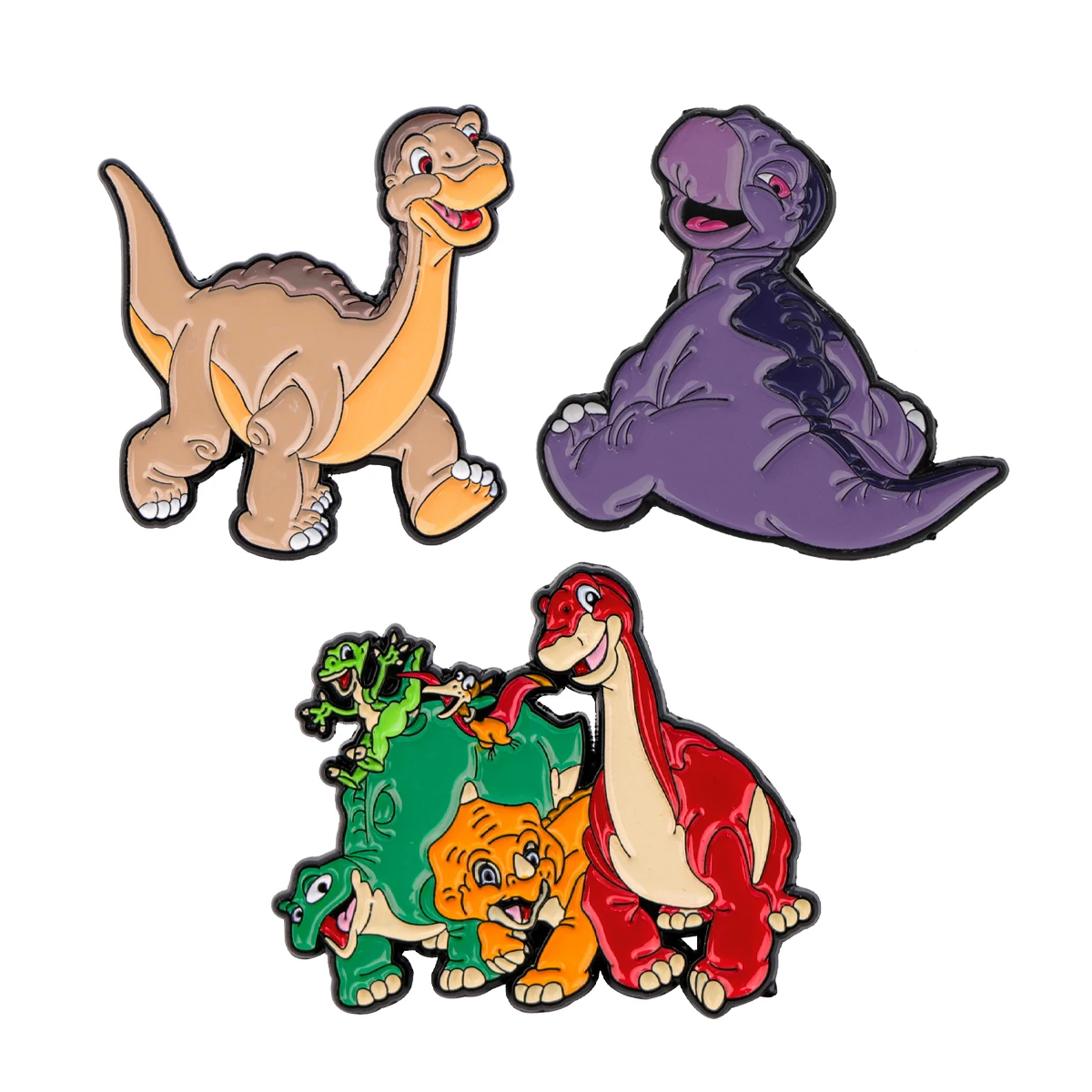 Cute Dinosaur Enamel Pin Cartoon Animal Brooch Pines Lapel Pins Badge on Backpack Clothing Accessories Fashion Jewelry Kids Gift