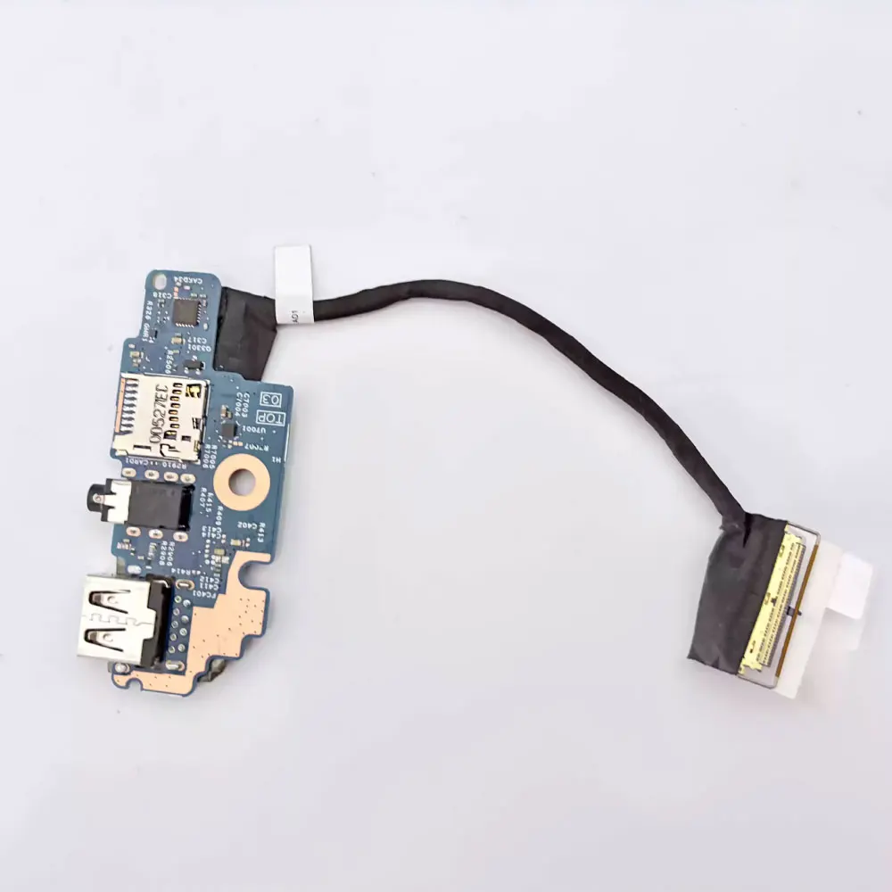 For Dell Inspiron 13 7300 7306 2-in-1 Laptop I/O Card Reader Earphone Audio USB Jack Port Board Cable 0CJ8X7 19A17-1 0XH5FC