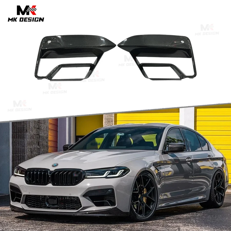 Carbon Fiber Front Bumper Vent Foglight Cover for BMW F90 M5 LCI 2021-2023 Carbon Fog Lamp Covers Car Accessories
