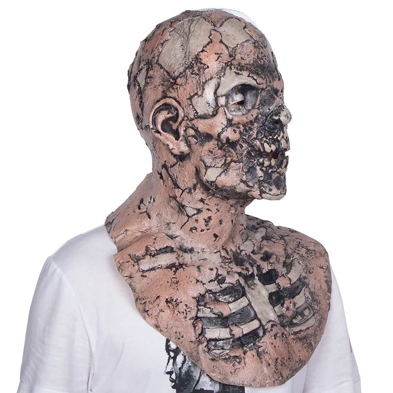 Spaventoso Walking Dead Zombie Mask Latex Creepy Halloween Costume Horror Bloody Adult Halloween puntelli decorazione