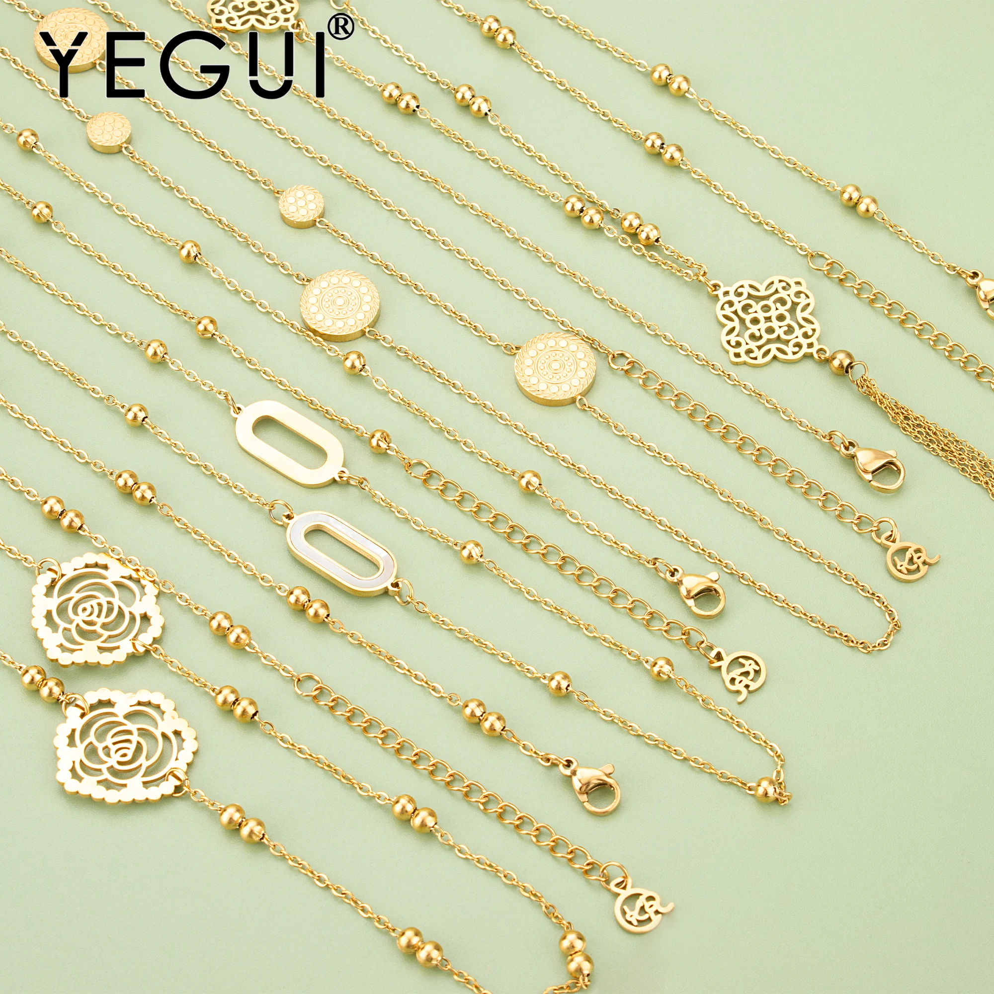 

YEGUI,one pcs/lot,MG02,fashion necklace,316L stainless steel,,hand made,long necklace diy chain,jewelry making,mash up necklace