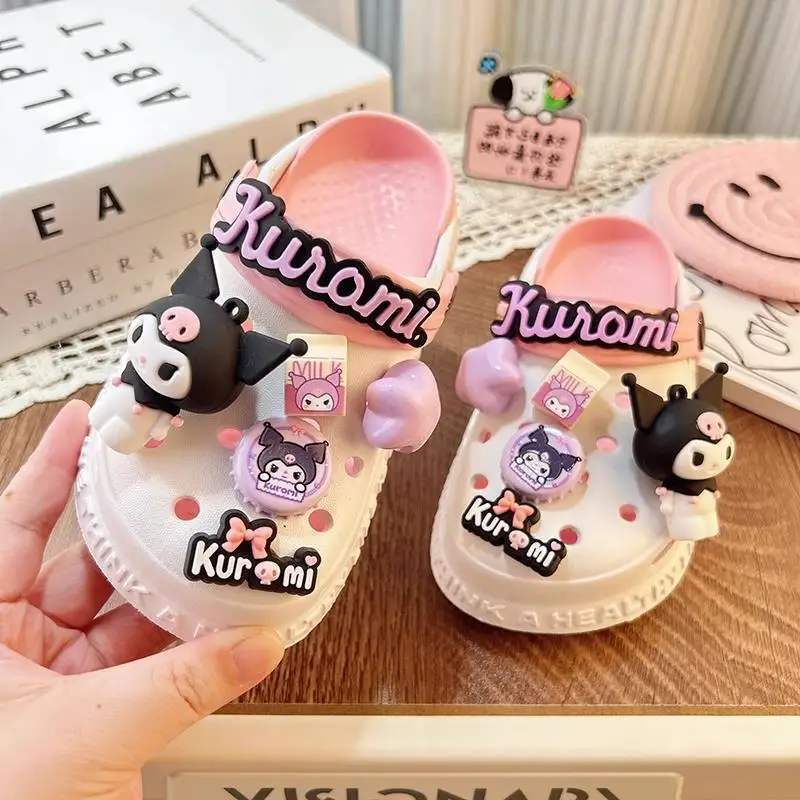 

Детские тапочки для девочек, летние сандалии и шлепанцы для дома и пляжа, мягкая подошва