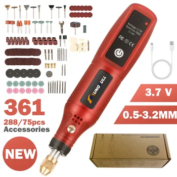 USB Rechargeable Cordless Engraving Pen Wireless Electric Drill Rotary Tool for Jewelry…