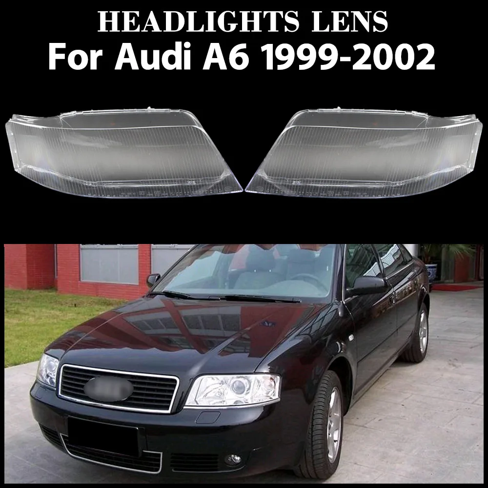 

For Audi A6 1999 2000 2001 2002 Transparent Shade Mask Headlight Cover Lampshade Headlamp Shell Plexiglass Auto Replacement Part