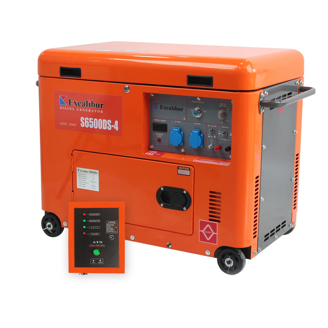 

EXCALIBUR 3kw 5kw 6kw 7kw 8kw Portable Electric Silent Generator Engine for Home Use