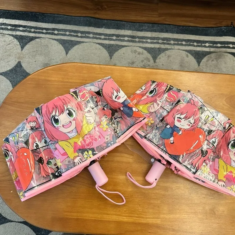 تجسس × فاميلي أنيا فورجر أنيمي الكرتون ثنائي الأبعاد مظلة شفافة كاملة الإبداعية شخصية مظلة قابلة للطي بالجملة