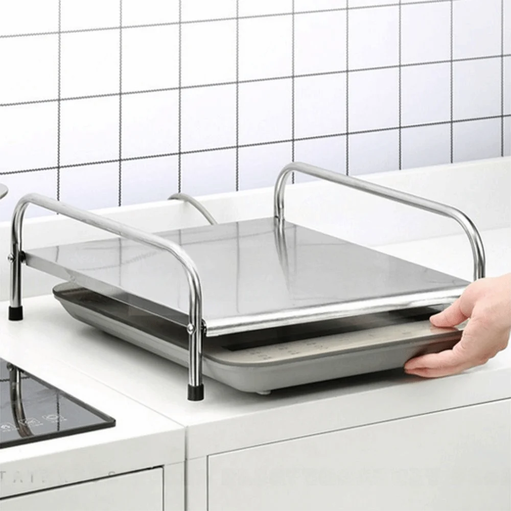 With Handle Induction Cooker Stand Waterproof Anti-Slip Feet Kitchen Counter Rack Space Saving Multifunctional