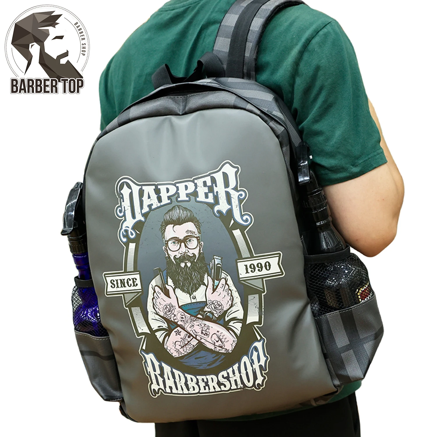 Tas ransel kapasitas besar, perlengkapan potong rambut, tas peralatan potong rambut, tas traveling penata rambut, tas Organizer perlengkapan Salon