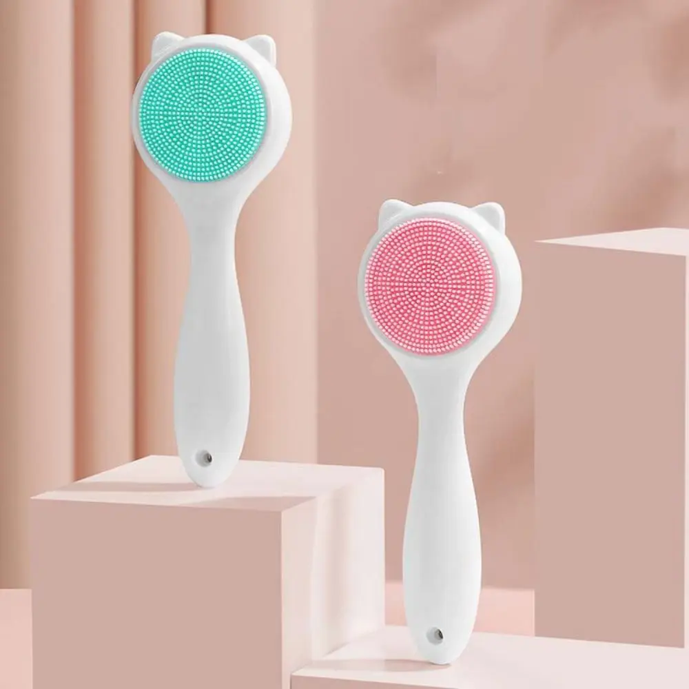 ซิลิโคนซิลิกาเจลแปรงหน้าหูแมว Soft Exfoliating Facial Brush Deep Cleanser Skin Care Facial Face Scrubber แปรง