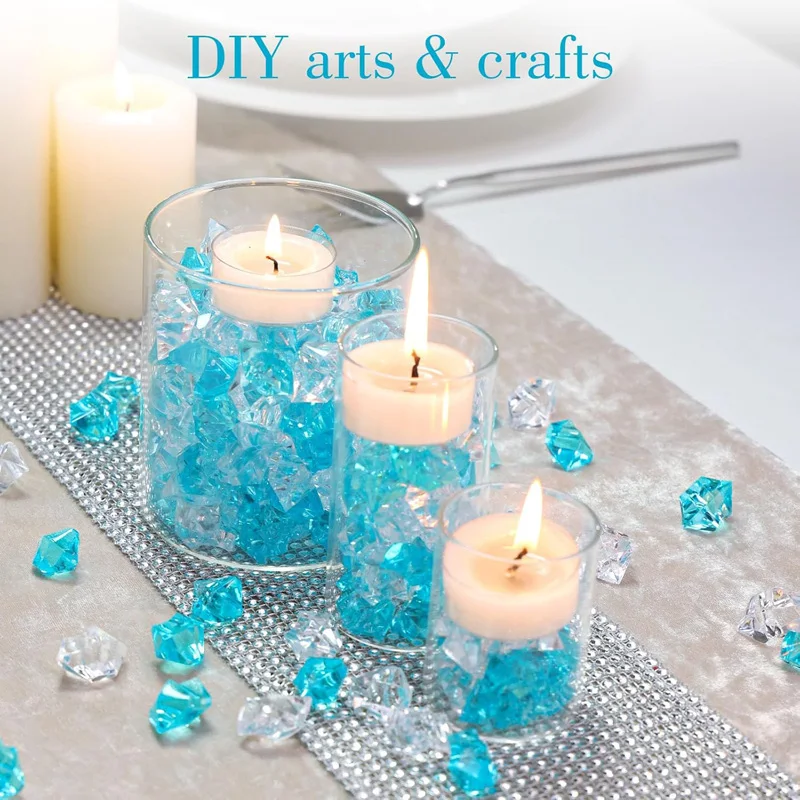 20 قطعة 18x25 مللي متر غير النظامية الاكريليك وهمية الجليد الصخور الأحجار الزخرفية الأحجار الكريمة الكريستال لصنع المجوهرات المزهريات الجدول الزفاف ديكور ذاتي الصنع