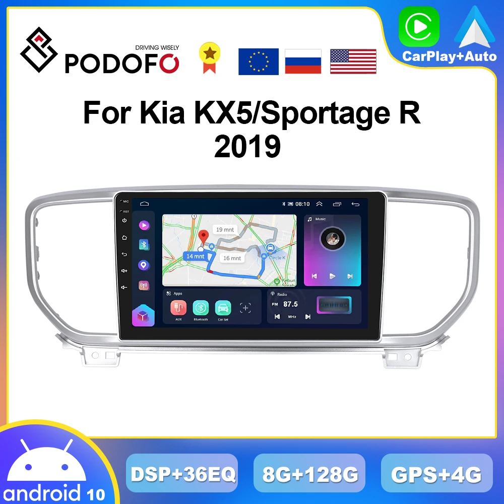 

Podofo For Kia KX5/Sportage R 2019 Car Radio Multimedia Video Player Navigation stereo GPS Android No 2din 2 din dvd Radio