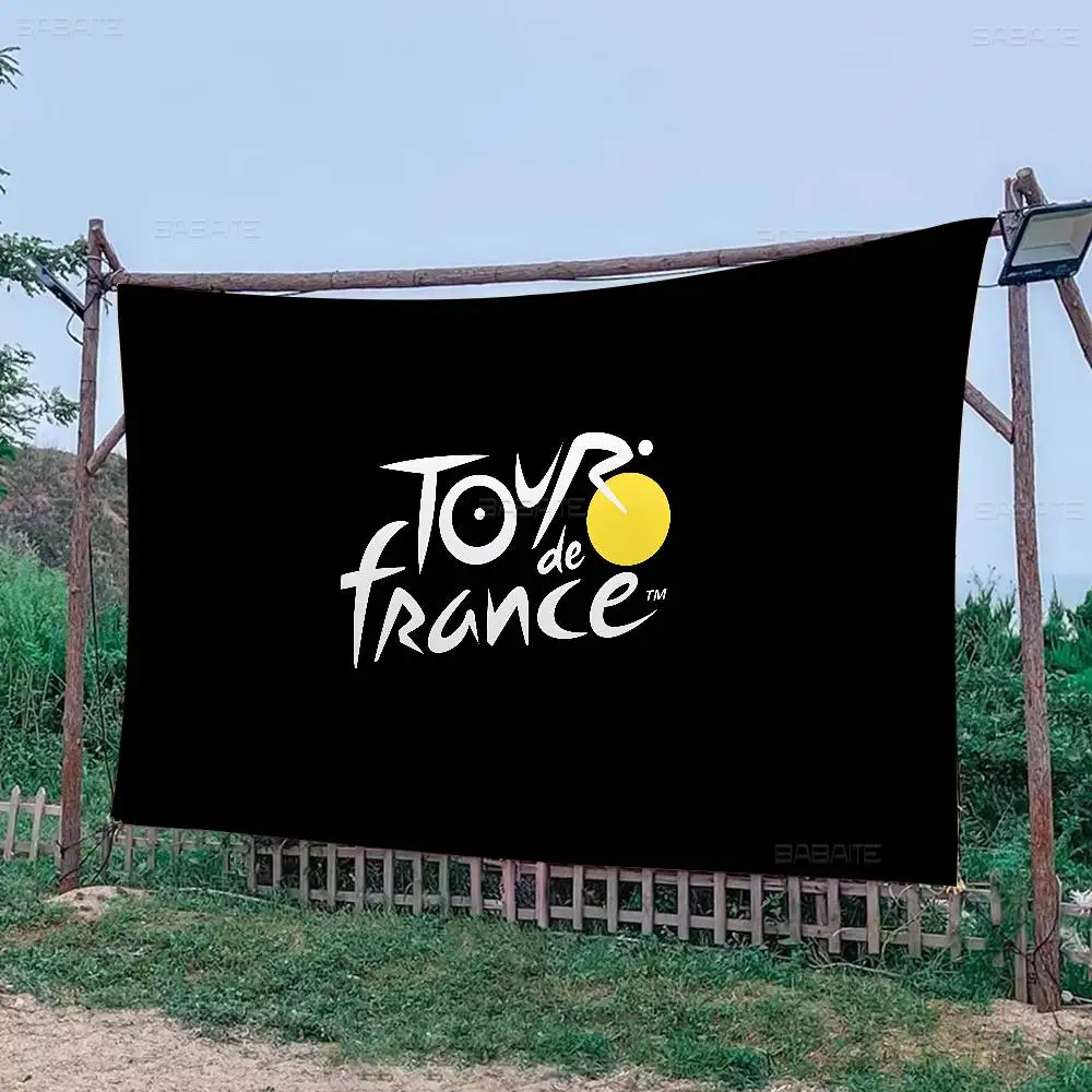 T-Tour De France Bike Small Size Cheerleading Banner Hand Pulled Flag Outdoor Atmosphere Flags
