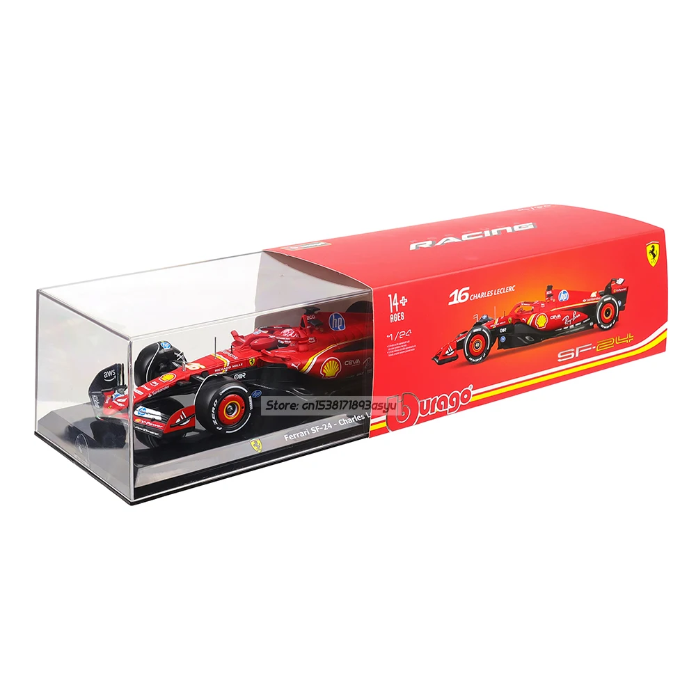 Bburago 1:24 Serie F1 2024 Varios Estilos Ferrari SF24 # Modelo de coche de aleación Leclerc 16, serie de juguetes de colección