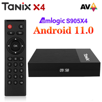 Tanix X4 Smart Android TV Box Amlogic S905X4 Android 11.0 4GB RAM 32GB/64GB ROM 2.4G&5G Wifi 100M LAN Set Top Box Media Player