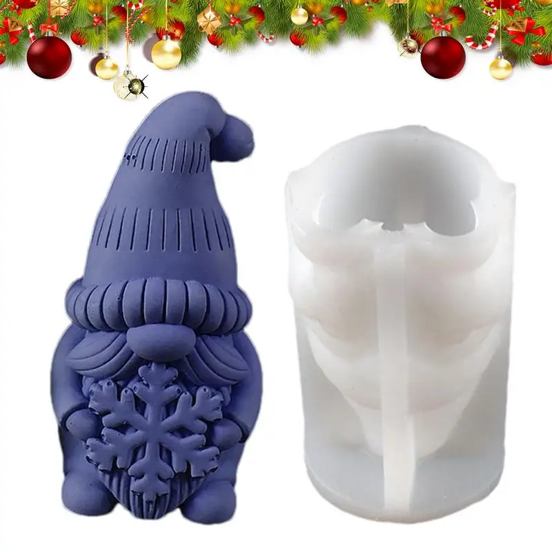 Gnome Molds Silicone Dwarf Resin Art Mould Valentine's Day Candle Mold For Candle Making 3D Silicone Molds For Resin Casting