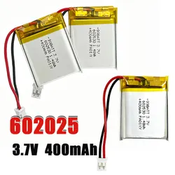 3.7V 400mAh Rechargeable Lithium Polymer Battery 602530 Lipo Batteries for Bluetooth Headset Speaker Hearing Aid Spot Reader
