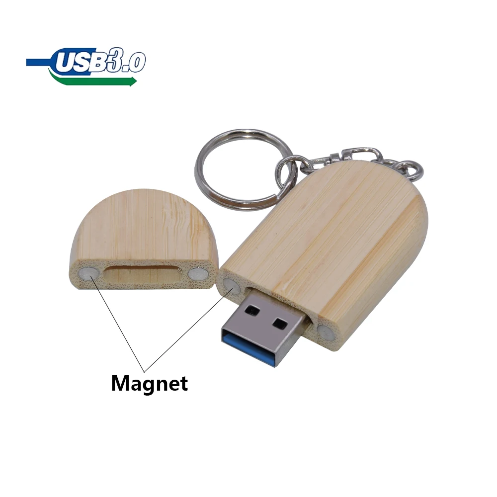 고속 USB 플래시 드라이브 3.0 나무 상자, 금속 체인 펜 드라이브 선물, 무료 로고, 로트당 30 개, 8GB, 16GB, 32GB, 64GB, 128GB