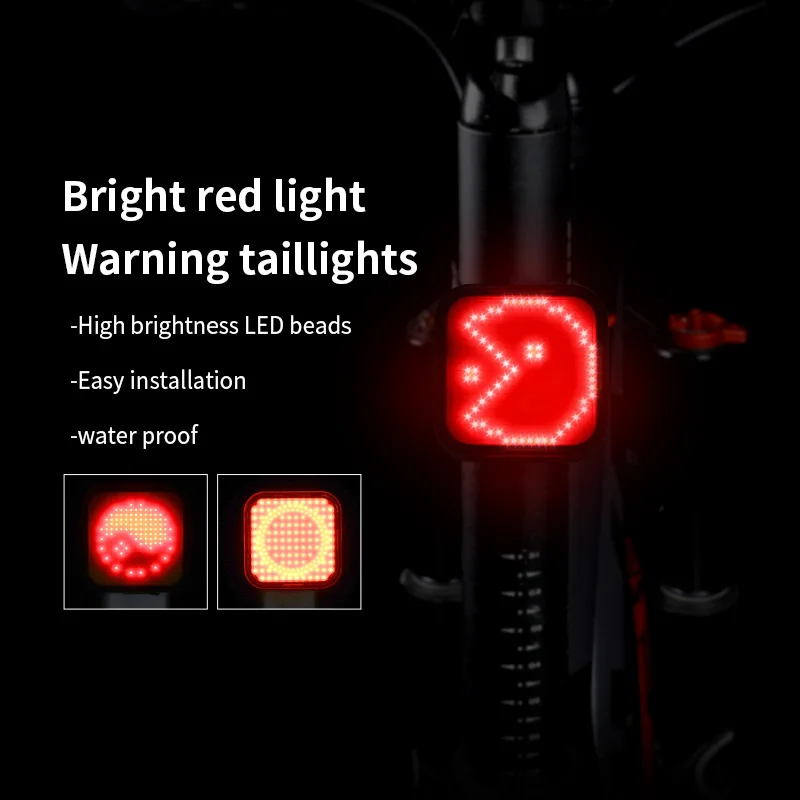 Bike Tail Light Waterproof LED Bike Front Rear Light Bicycle USB Rechargeable Mountain Riding Cycling Tail Lamp Bicycle Light