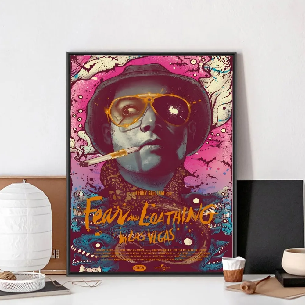 Fear and Loathing In Las Vegas Movie Poster No Framed Kraft Club Bar Paper Vintage Wall Art Painting Bedroom Study Stickers