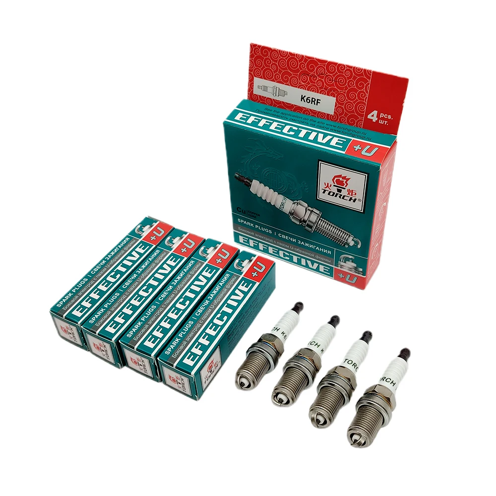 TORCH K6RF Spark Plug For NGK 5464/BKR5EIX-11 Iridium IX Spark Plug, for Champion 9003/RC11WYPB4 , for Bosch FR8DPX FR8DX  7957