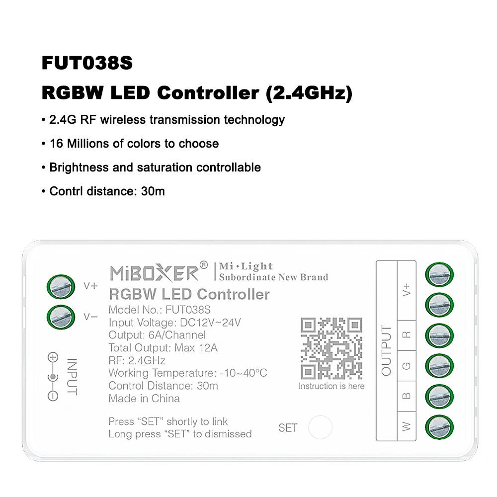 Miboxer FUT035S FUT036S FUT037S FUT038S FUT039S 2,4 GHz LED Controller Dimmer Voor Enkele/Dubbele kleur RGB RGBW RGB + CCT Strip Licht