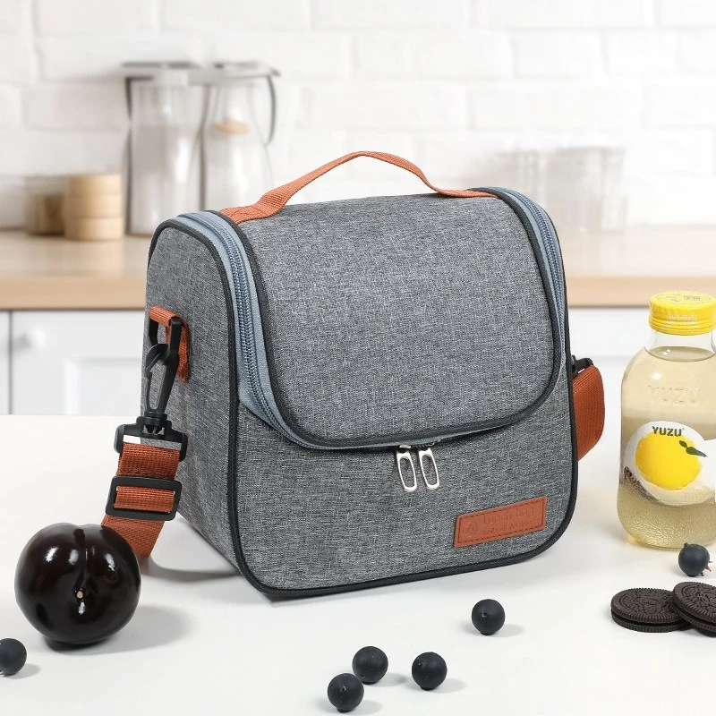 Insulated Lunch Bag for Men Women, Reusable Thermal Cooler Tote with Shoulder Strap, Leakproof Lunch Box for Work Picnic Travel