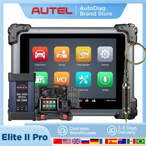 Autel MaxiSys Elite II Pro Diagnostic Tools J2534 ECU Reprogramming Tool Auto ECU Coding Scanner as MS919 Motor TruSpeed