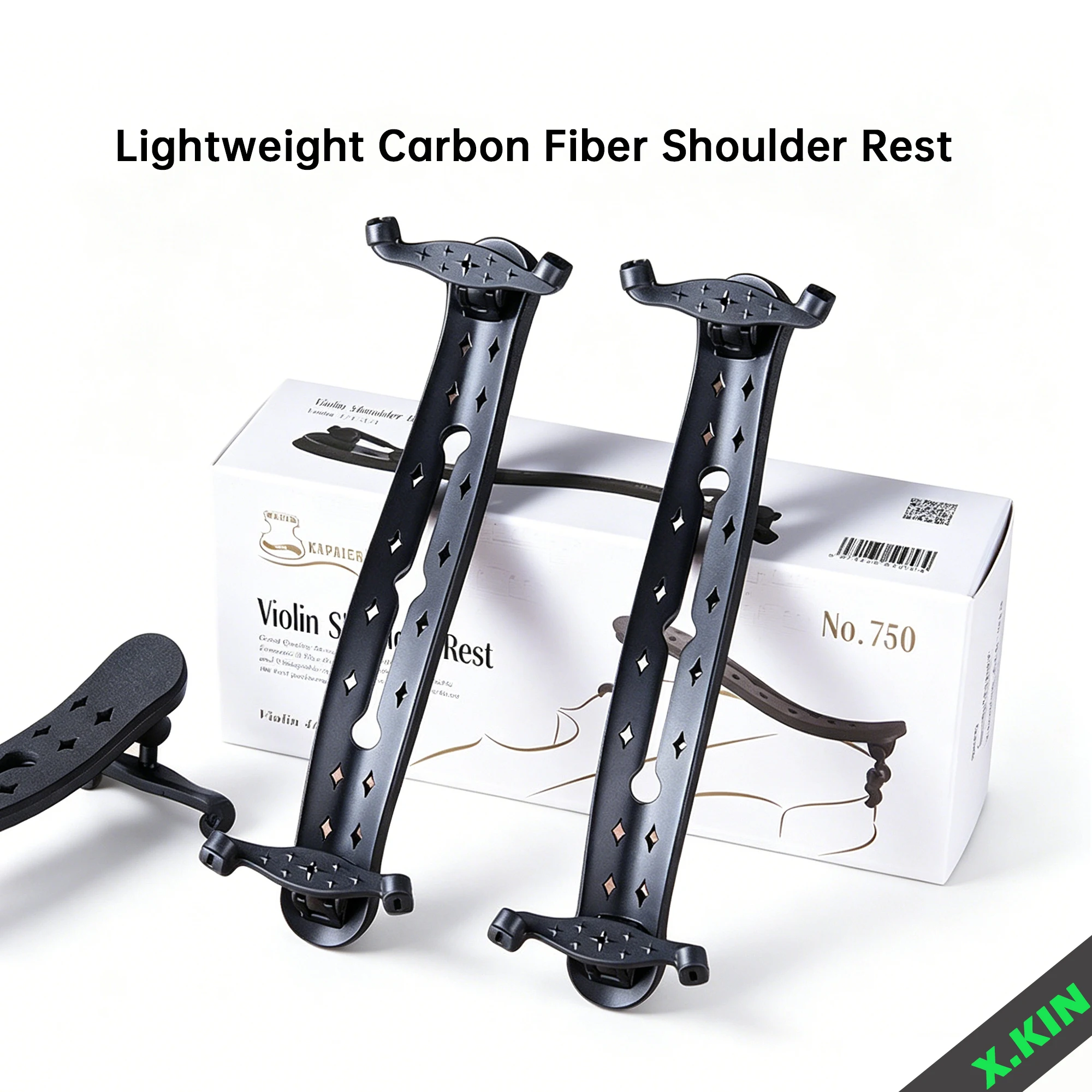 High Quality Carbon Fiber Shoulder Rest for 4/4 Violin, Durable & Lightweight, Ergonomic Design for Easy Carry