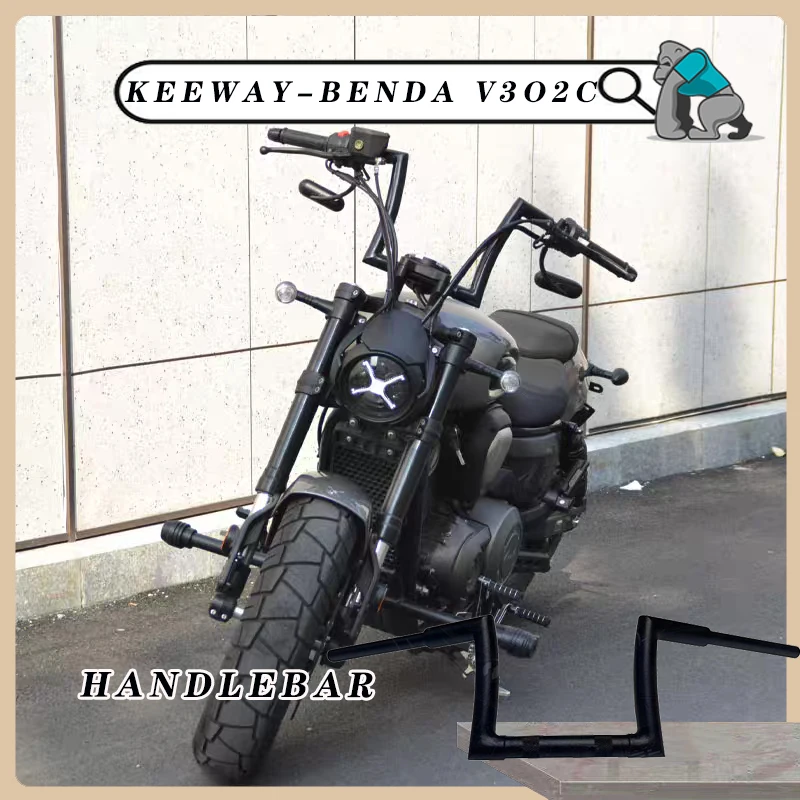 

Motorcycle 22mm thick handle Ape Hanger handlebare 82cm Lenght compatible for KEEWAY-BENDA V302 C manubrios para motos