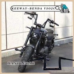 Motorcycle 22mm thick handle Ape Hanger handlebare 82cm Lenght compatible for KEEWAY-BENDA V302 C manubrios para motos