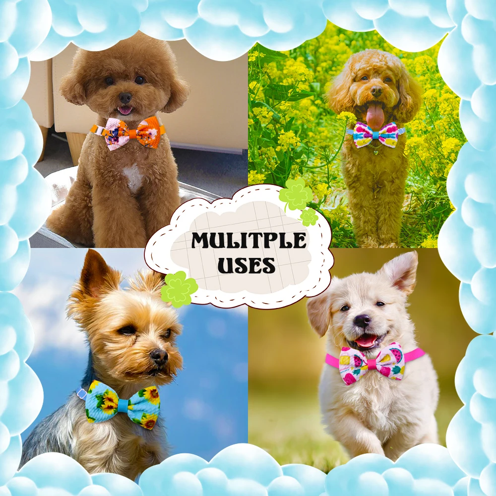 50/ 100pcs Pet Dog Cat Bowties Collar Dog Fahion Accessories Pet Bows Puppy Cat  Bow Tie  Samll -dog Pet Cat Grooming Supplies