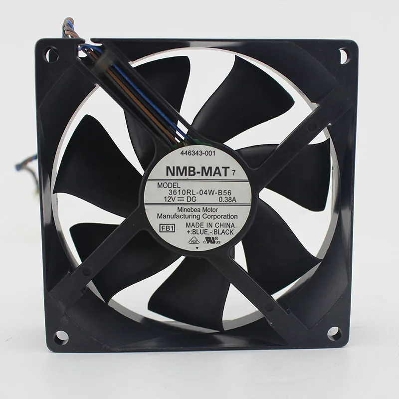 

Free Shipping For For NMB 3610RL-04W-B56, FB4 DC 12V 0.38A 4-wire 4-pin connector 90mm 90x90x25mm Server Square Cooling fan