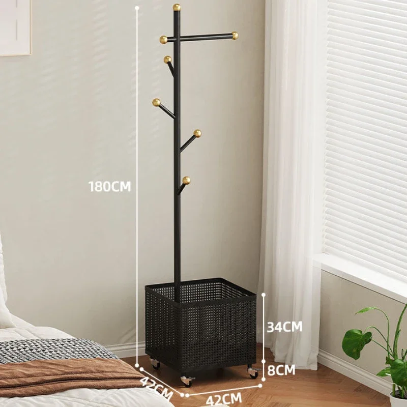 Bedroom Entrance Mobile Coat Rack Standing Hanging Multifunction Coat Rack Metallic Modern Perchero Ropa De Pie Furniture Home