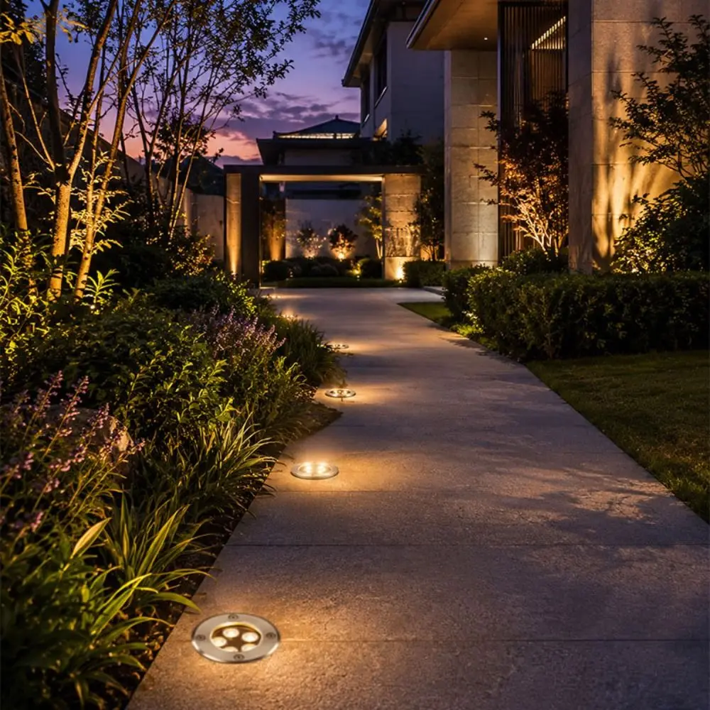 1W/3W/5W/6W/9W Embedded Star Light Warm/White/Color Light IP65 Outdoor Waterproof Step Light 3000K Aluminum