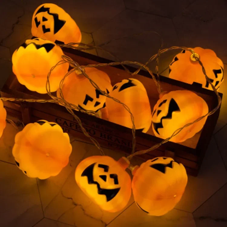LED 3D Kürbis Lichter Laternen Halloween leuchtende Kürbis String Lampe für Allerheiligen Halloween Party Dekoration Licht