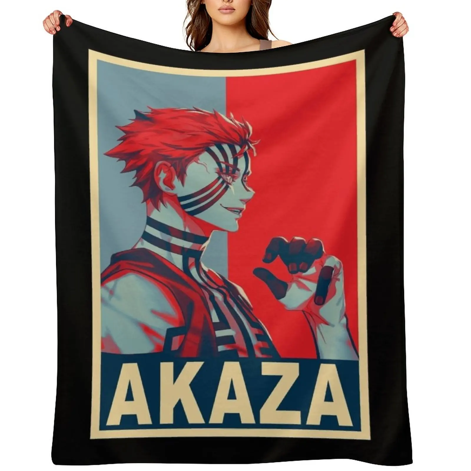 

Akaza - Poster Throw Blanket Flannels Nap Cute Plaid Giant Sofa Blankets