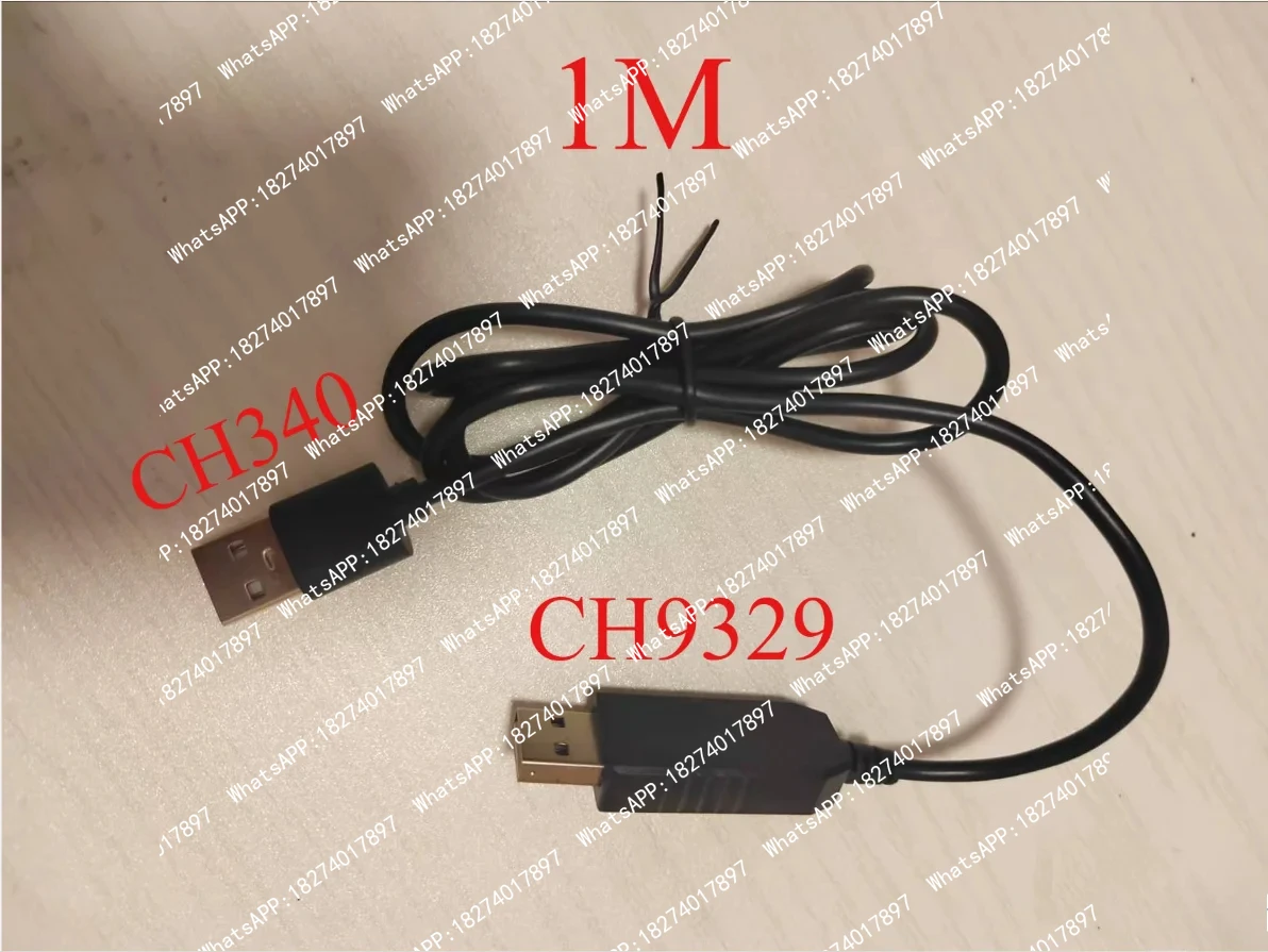 1PCS CH9329 CH340 dual-head finished cable, serial to USB HID full keyboard and mouse driver-free dual male module 1M