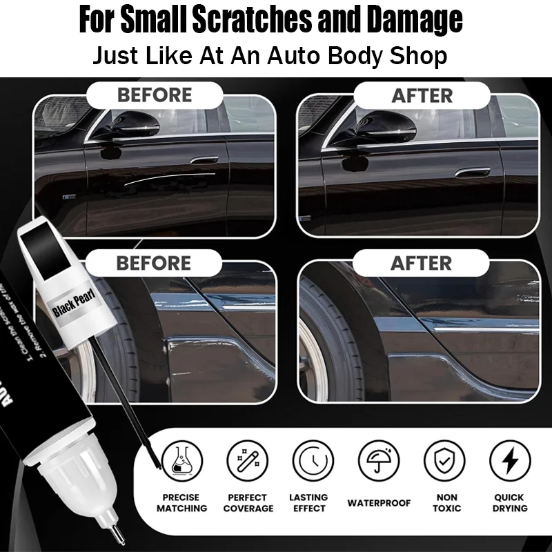 Custom Car Paint Touch Up Pen for Black Metallic Paint Scratch Remover Car Paint Care Accessories