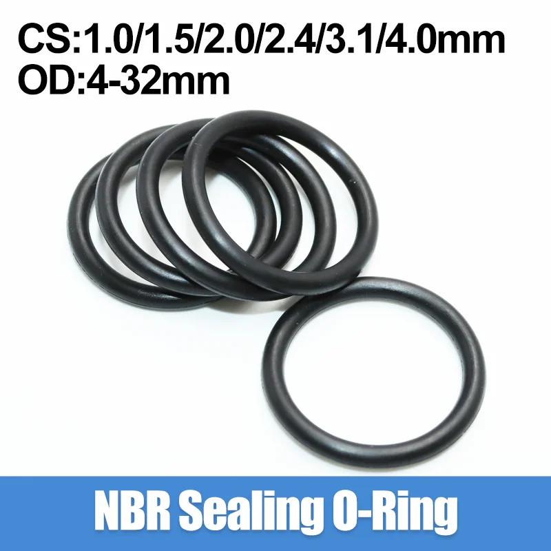 

O Ring NBR Nitrile Rubber O-Ring CS 1/1.5/2/2.4/3/4mm Sealing Gasket Oil Corrosion Resistant for Car Plumbing Faucet Seal Washer