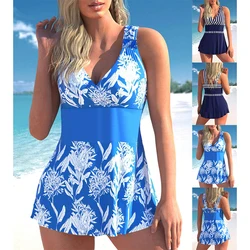 2023 Women's Sexy Beach Swimwear Tankini Two Piece Swimwear Print Tankini Beach Summer Fashion Beach Women's Swimwear Set