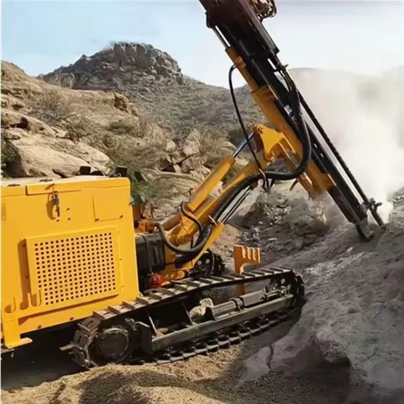 Blast Hole Intergrated DTH Drilling Rig for Mining Crawler Mounted Portable Rock DTH Drilling Machine